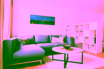 Wohnzimmer - Moderne 3-Zimmer-Wohnung mit Balkon an der Spree