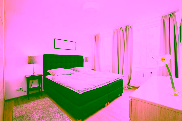 Schlafzimmer - Moderne 3-Zimmer-Wohnung mit Balkon an der Spree