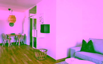 Wohnbereich - Möblierte 2-Zimmer-Wohnung mit Blick auf den Gropius Bau