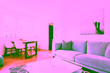 Wohnzimmer - Möbliertes 2-Zimmer-Apartment mit großer Dachterrasse