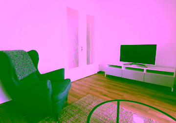 Wohnzimmer - 3-Zimmer Wohnung mit Blick auf das Schloss Charlottenburg