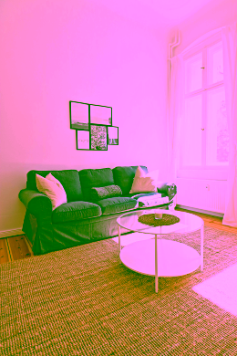 Wohnzimmer - Möblierte 3-Zimmer in saniertem Altbau im Szenebezirk „Prenzlberg“