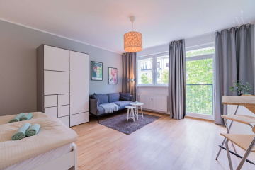 Wohnzimmer - Schickes 1-Zimmer Apartment unweit des Volksparks Schöneberg